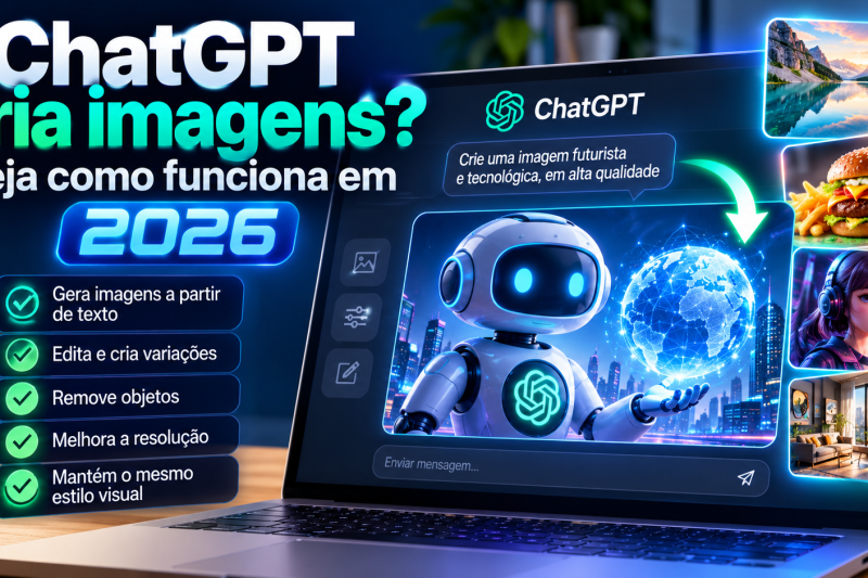ChatGPT cria imagens? Veja como funciona em 2026